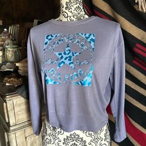 Converse long sleeve crop top. Girls sz M